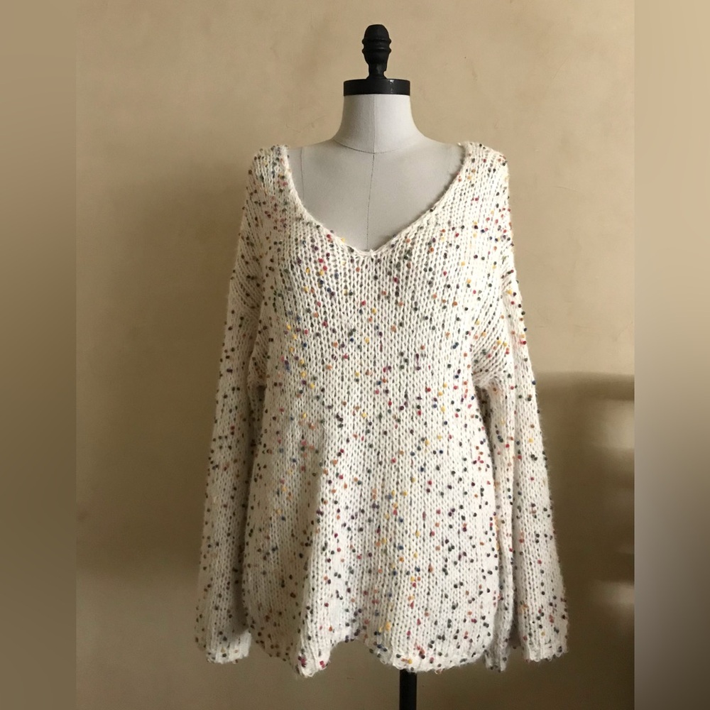Anthropologie Lumière Cozy Speckled Sweater